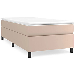 vidaXL Cadre de lit sans matelas cappuccino 90x190 cm similicuir