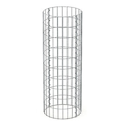 Ecd Germany Colonne en gabion clôture de jardin mur panier à pierres en acier Ø 35 x 100 cm