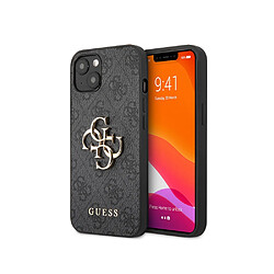 Guess Maroquinerie Guess Coque pour Apple iPhone 13 Mini PU 4G Big Gris