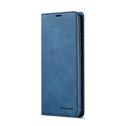 Wewoo Housse Coque Pour Huawei P Smart + 2019 Forwenw Dream Series Oil Edge Fort Magnetism Horizontal Flip Leather Case avec Holder & Card Slots & Wallet & Photo Frame Blue