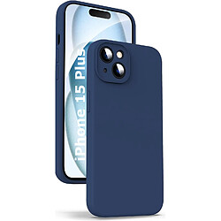 Coque Silicone Bleu Nuit Pour iPhone 15 Plus Little Boutik®