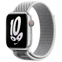 Nike Sport Loop bracelet pour l'Apple Watch Series 1-10 / SE / Ultra (2) - 42/44/45/46/49 mm - Summit White / Black