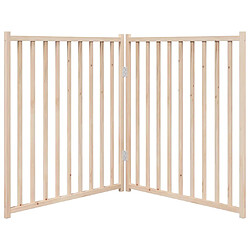 Avis vidaXL Barrière pour chien pliable 2 panneaux 160 cm bois sapin massif