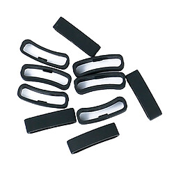 10pack Anneaux de fixation en silicone pour montre noir 1