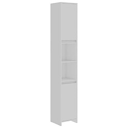 Maison Chic Armoire de salle de bain,Meuble de rangement,Meuble haut Blanc 30x30x183,5 cm Aggloméré -GKD708767