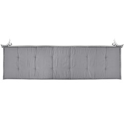 Acheter Decoshop26 Coussin de banc de jardin Gris 180 x 50 x 3 cm DEC021557