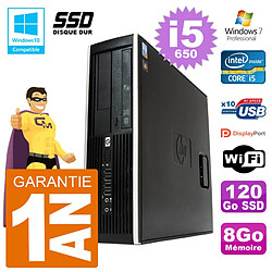 PC HP Compaq 8100 SFF i5-650 RAM 8Go SSD 120Go Graveur DVD Wifi W7 - Occasion