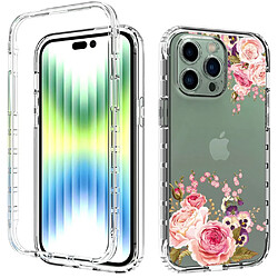 Coque en TPU anti-chute pour votre iPhone 14 Pro Max - une rose