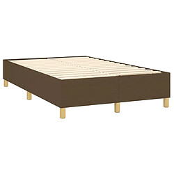 Acheter Maison Chic Lit adulte- Lit + matelas,Sommier à lattes de lit et matelas marron foncé 120x190cm tissu -GKD51748