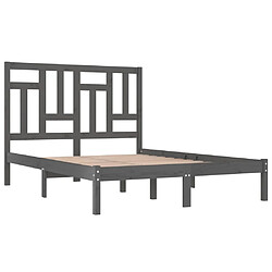 Acheter Maison Chic Lit adulte - Lit simple Cadre de lit,Structure du lit Contemporain Gris Bois de pin massif 120x200 cm -MN62422