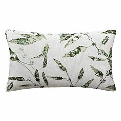 Coussin Déco Feuilles 30x50cm Vert Cèdre