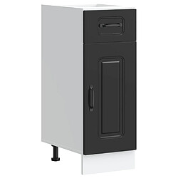 vidaXL Armoire de cuisine Kalmar noir bois d'ingénierie