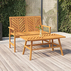 Maison Chic Ensemble de Salon de jardin 2 pcs - Table et chaises d'extérieur - Mobilier/Meubles de jardin Moderne bois d'acacia solide -MN25910