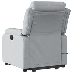 Avis vidaXL Fauteuil inclinable de massage électrique Gris clair Tissu