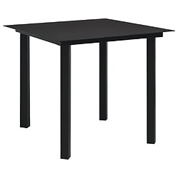 Avis Maison Chic Mobilier à dîner 3 pcs de jardin - Ensemble table et chaises d'extérieur - Salon/Mobilier de jardin classique Noir Verre et acier -MN93836