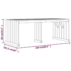 vidaXL Ensemble à manger de jardin 7 pcs Bois de pin imprégné pas cher