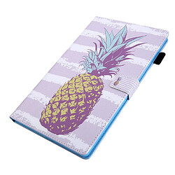 Acheter Etui en PU impression de modèle flip avec porte-carte ananas pour votre Samsung Galaxy Tab A 8.0 Wi-Fi (2019) SM-T290/T295