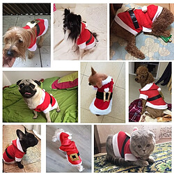 Wewoo Vêtements de chien de Noël pour les petits chiens Costume Santa Dog Manteaux d'hiver animaux de compagnieTaille XXS Rouge pas cher