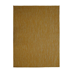 Thedecofactory TERRAIN UNI - Tapis intérieur-extérieur aspect jute jaune 195x275 