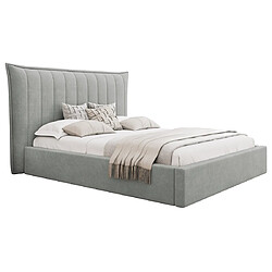 Bestmobilier Esmee - lit coffre - 140x200 cm - en velours - sommier inclus