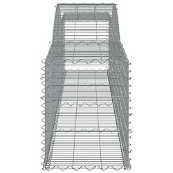 Avis vidaXL Panier de gabions arqué 400x50x60/80 cm Fer galvanisé