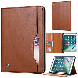 Etui en PU avec support et fente pour stylet marron pour votre Apple iPad Air 10.5 pouces (2019)