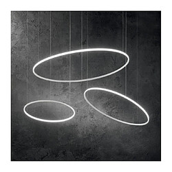 Ideal Lux Suspension LED intégré Hulahoop 1 ampoule Métal,aluminium,plastique blanc