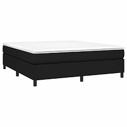 Avis Maison Chic Lit Adulte - Lit simple Lit à sommier tapissier avec matelas moelleux - Meuble de Chambre - Noir 160x200 cm Tissu -MN66681