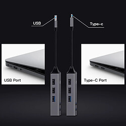 Universal Hub USB à 5 ports Adaptateur de type 3.0 C à multidistributeurs USB Dispositifs portables Apple pas cher