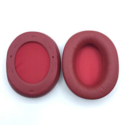 GUPBOO Coussinets d'oreille, Oreillette de Remplacement pour Edifier W800BT W800X W808BT coussin de faisceau de tête en cuir nouveau cache-oreilles en cuir protéiné avec trous, rouge