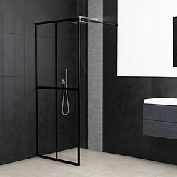 vidaXL Écran de douche Verre trempé transparent 90x195 cm