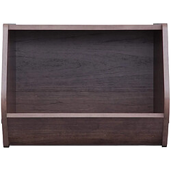 Iris Ohyama, Niche de rangement ouverte en bois - Boîte de rangement empilable modulaire en bois STB-400 - Chêne brun, L40 x P38,8 x H30,5 cm 531484