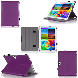 Xeptio Samsung Galaxy Tab S 10.5 pouces : Housse protection Ultra Slim Style Cuir violette - Etui coque