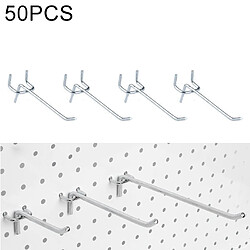 Wewoo 50 PCS Supermarché Clothing Shop Pegboard Crochet Plateau Trou, Trou Trou: 2.5cm, Longueur: 10cm, Diamètre de Fil: 3.3mm