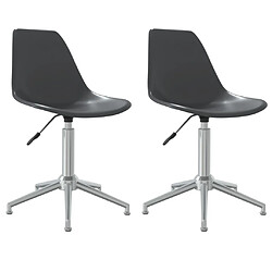 vidaXL Chaises pivotantes à manger lot de 2 gris clair PP