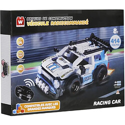 Acheter Voiture télécommandée Racing AUER Wise Block - Blanc, bleu et noir - Voiture a Assembler de 414 Pieces - Alimentation pile