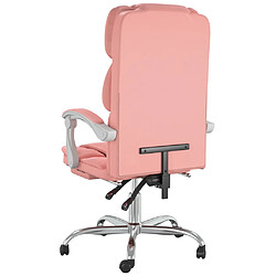 Acheter vidaXL Fauteuil inclinable de bureau Rose Similicuir