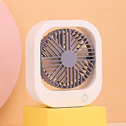 (Blanc) Ventilateur de Bureau Petit Chargement Usb Ventilateur Portable à Cinq Pales De Refroidissement Par Brise Puissant