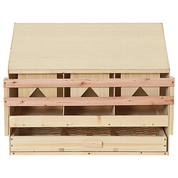 vidaXL Pondoir 3 compartiments 72x33x54 cm bois de pin massif