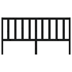 Acheter Maison Chic Tête de lit scandinave pour lit adulte,Meuble de chambre Noir 186x4x100 cm Bois massif de pin -MN49325