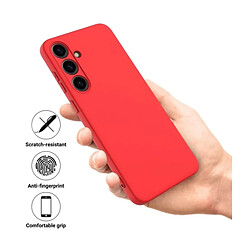 Avis Kit De Film En Verre Trempé À Coque Complète 5D + Coque En Silicone Liquide Phonecare Pour Samsung Galaxy A16 - Rouge