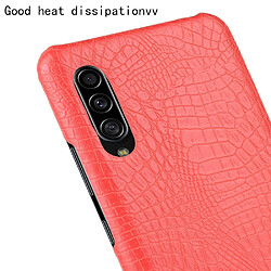 Wewoo Coque Rigide Pour Galaxy A70s antichoc Crocodile Texture PC + Etui PU Rouge pas cher