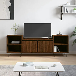 Maison Chic Meuble TV scandinave - Banc TV pour salon Chêne marron 160x35x55 cm Bois d'ingénierie -MN20308