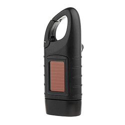 Acheter Manivelle Lampe De Poche D'urgence LED Solaire Survie Camping Randonnée Noir