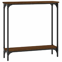 Maison Chic Table console | Meuble d'entrée | Table d'appoint chêne marron 75x22,5x75 cm bois d'ingénierie -GKD18949