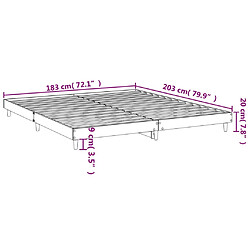 Acheter Vidaxl Cadre de lit chêne sonoma 120x200 cm bois d'ingénierie