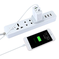 Acheter Wewoo Pour iPhone, iPad, Samsung, HTC, Sony, Nokia, LG et autres smartphones 3 ports USB 3A + 2.4A + 2.4A chargeur rapide de voyage QC 3.0, prise au Royaume-Uni,