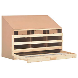 Avis vidaXL Pondoir 3 compartiments 93x40x65 cm bois de pin massif