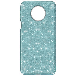 Avizar Coque Xiaomi Redmi Note 9T 5G Paillette Amovible Silicone Semi-rigide Bleu