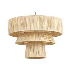 Beliani Lampe suspension CHAMBO Papier Naturel